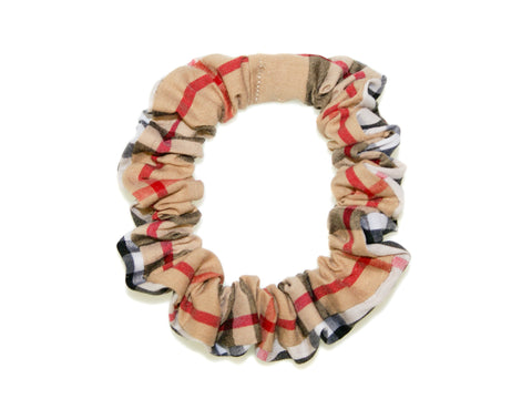 Check Small Scrunchie - Beige