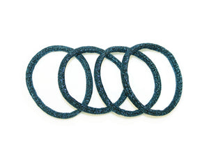 Glitter Thick Elastics 4 Pack - Blue