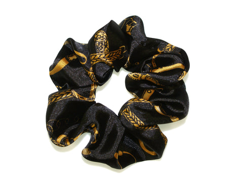 Polo Satin Large Scrunchie - Black