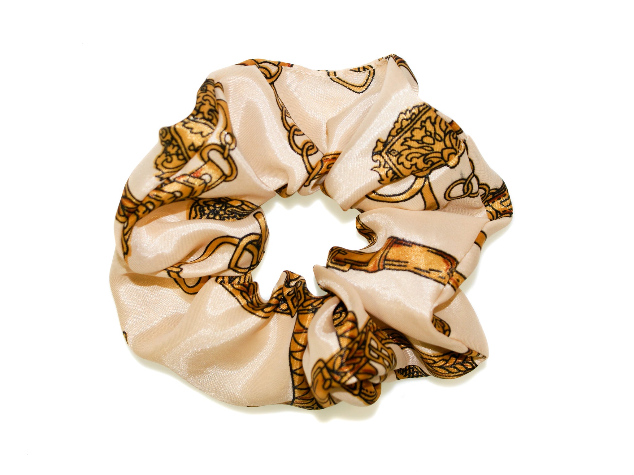 Polo Satin Large Scrunchie - Gold