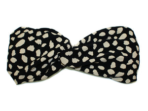 Safari Turban Bandeau - Black-Ivory