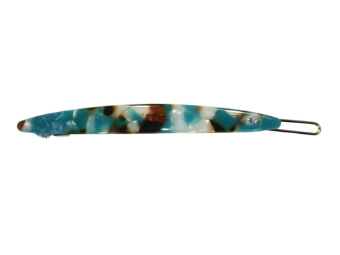 Acetate Spear Clip - Teal Marble