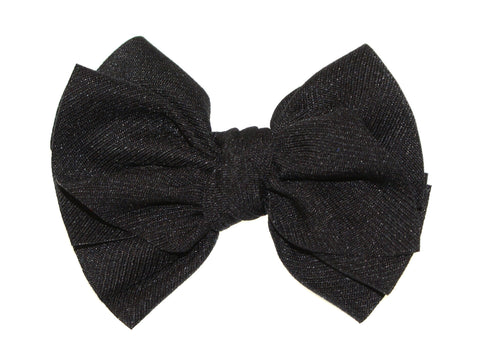 Knotted Bow Clip - Black