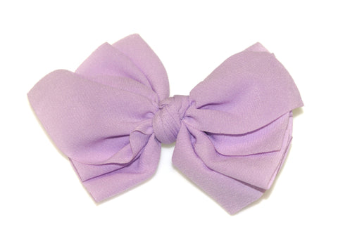 Knotted Bow Clip - Lilac