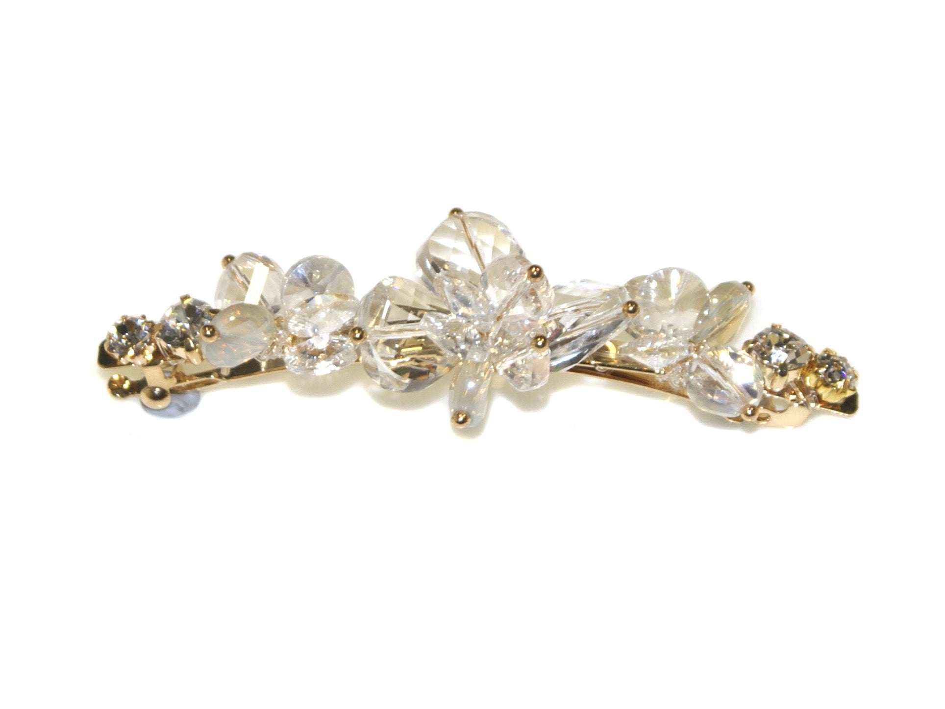 Crystal Flower Barrette - Crystal