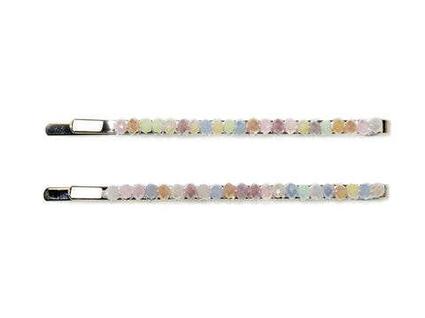 Beaded Slides - Pastel/Silver