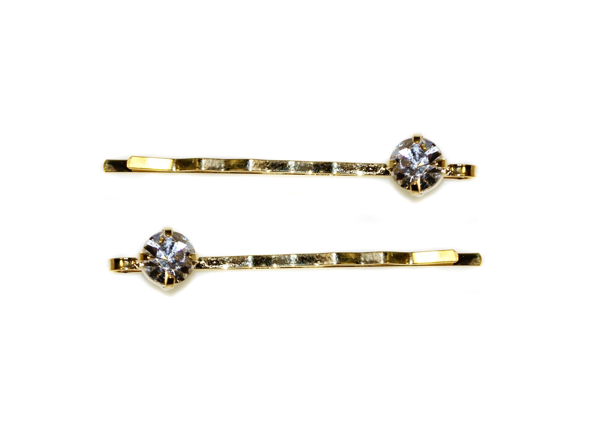 Diamante Slides Pair - Gold/Crystal