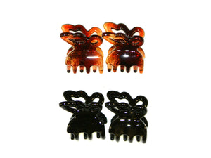 Butterfly Mini Claw 4 Pack - Black-Tortoise