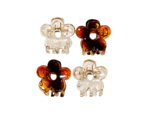 Flower Power Mini Claw 4 Pack - Champagne-Tortoise