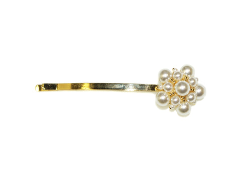 Pearl Rosette Slide - Gold/Pearl